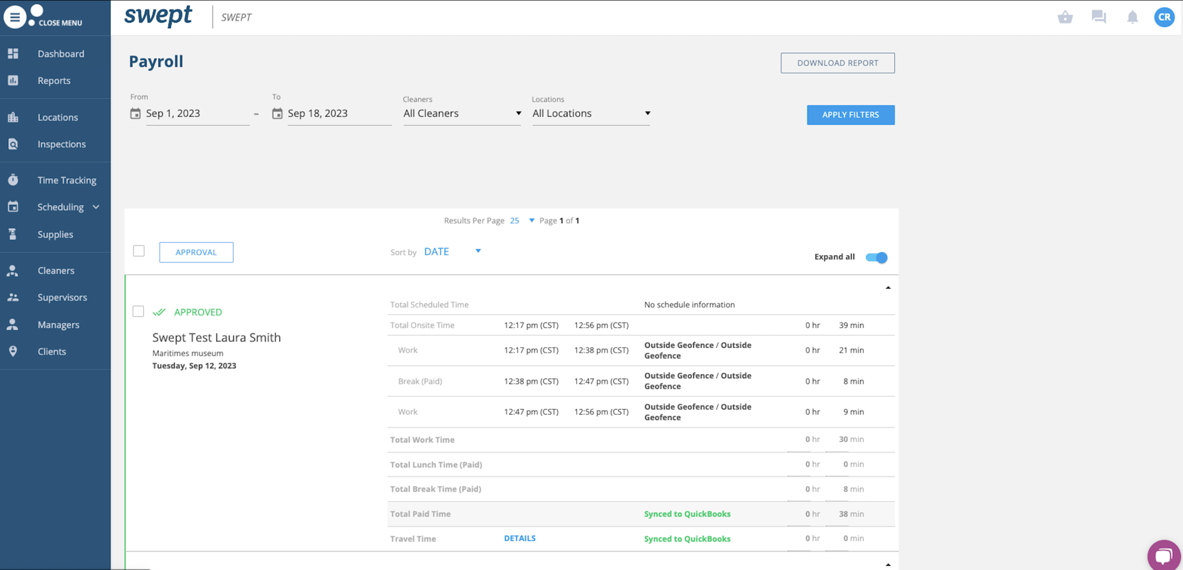 How do I approve Payroll?